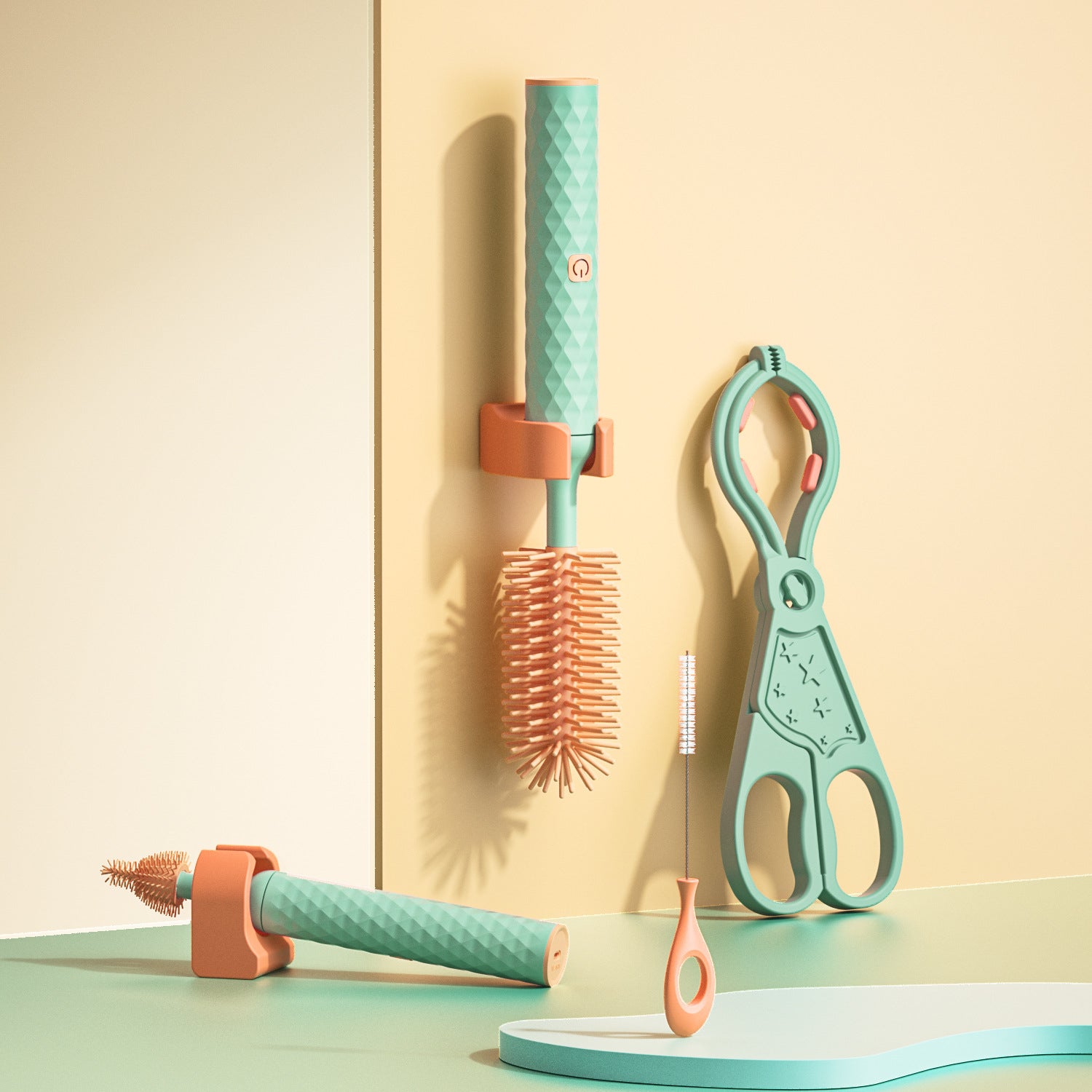 Brosse à bouteille électrique en silicone
