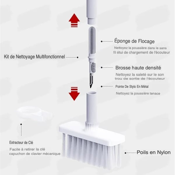 Kit de brosse de nettoyage pour clavier 5 en 1